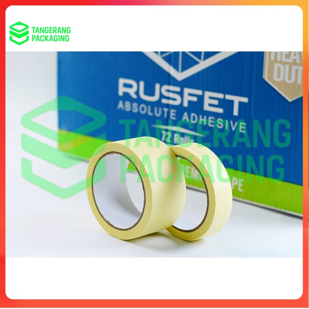 RUSFET MASKING TAPE 48 MM X 80Y, LAKBAN KERTAS