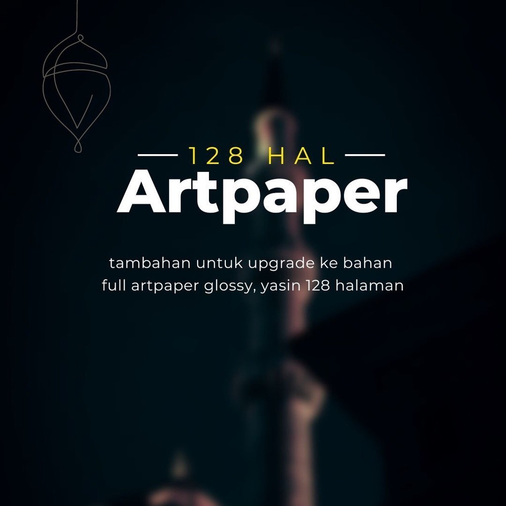 Tambahan biaya yasin artpaper 128 halaman glossy