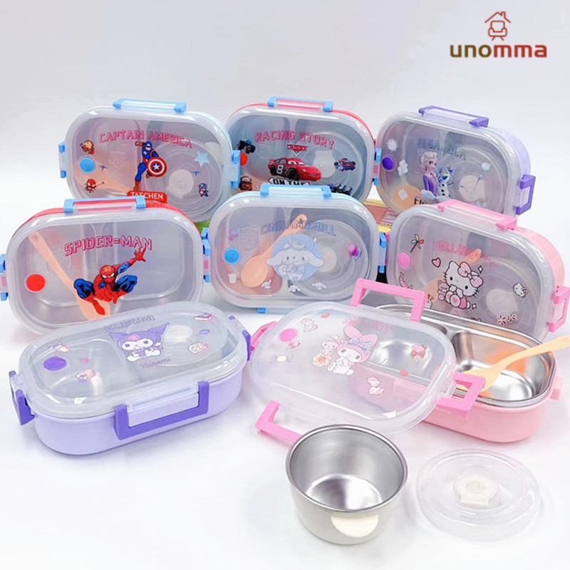 Small Capacity Lunch Box Stainless Steel Lunch Box Soup Bowl Set Cartoon Sanrio Lunch Box