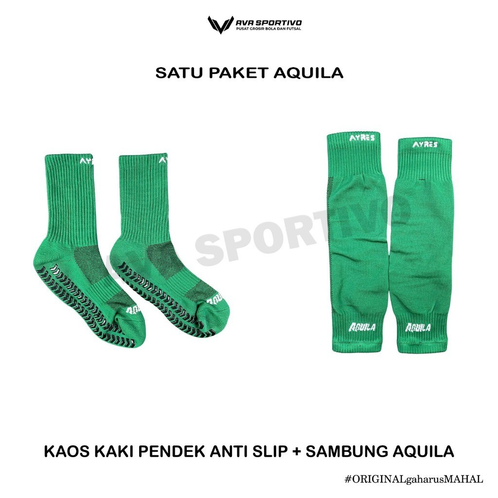 1 Set Paket kaos Kaki Pendek Aquila Dan Sambung Aquila Kaos kaki Sambungan Ayres Aquila Original