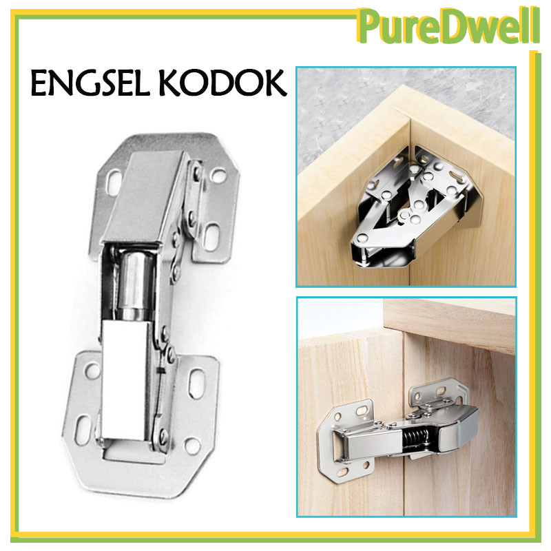 engsel kodok tanpa bobok 4 inch /engsel sendok kodok hidrolik soft penutup otomatis pintu lemari dap