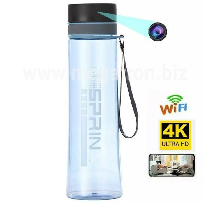 Wifi Spy Camera model Botol Air Minum (support Android/iOS) - 4k - 128GB [Terlaris]