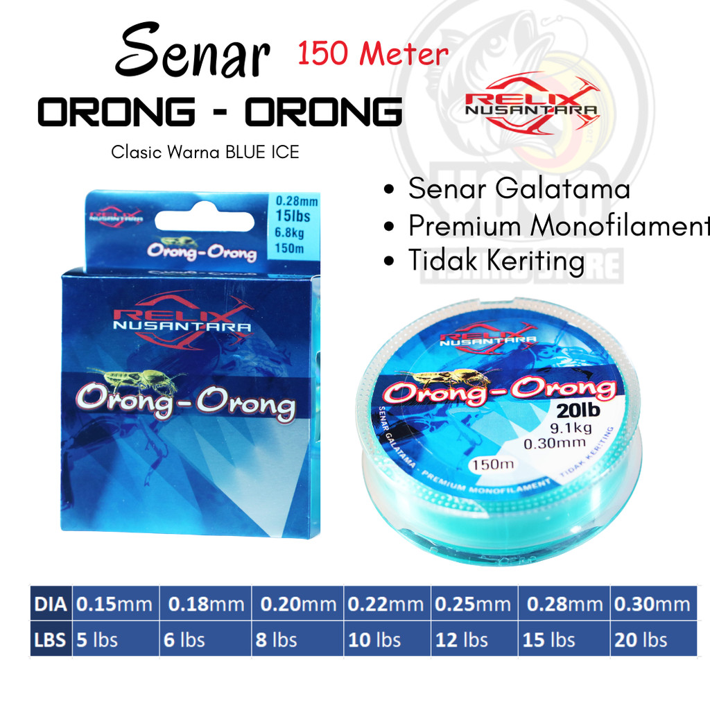 Senar Pancing galatama orong Orong  relix Nusantara orong orong 150 M Ice Blue