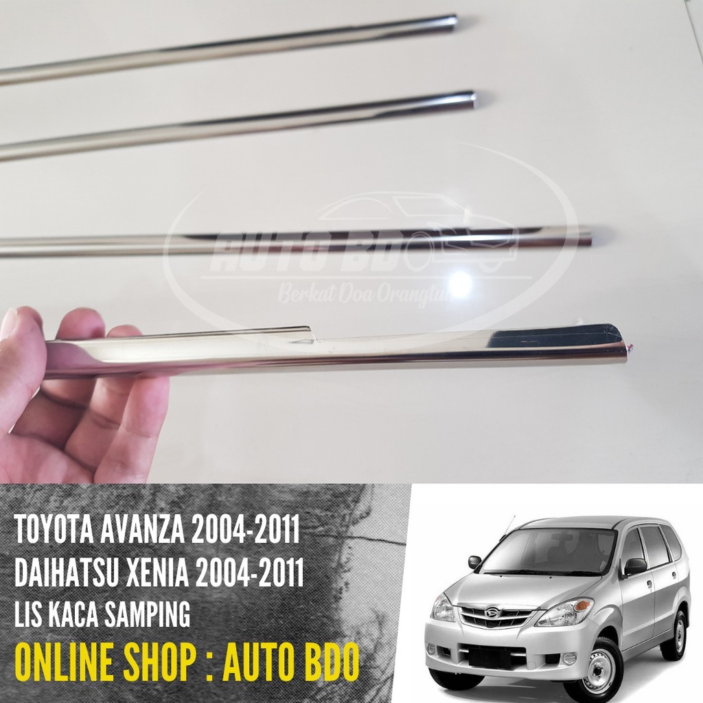 READY Lis Kaca Samping Avanza Xenia Lama 2004-2011 Chrome Alumunium
