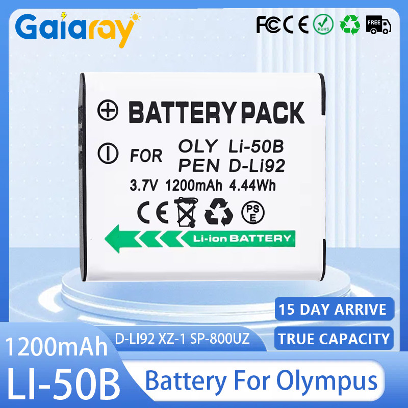 LI-50B Camera Battery 3.7V 1200mAh Rechargeable Battery for Olympus LI 50B LI50B for Pentax D-LI92 X