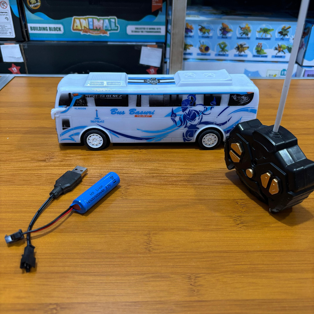 VIRAL RC BUS BASURI BESAR /31CM BUS TELOLET MUSIK / BIS TELOLET REMOTE CONTROL