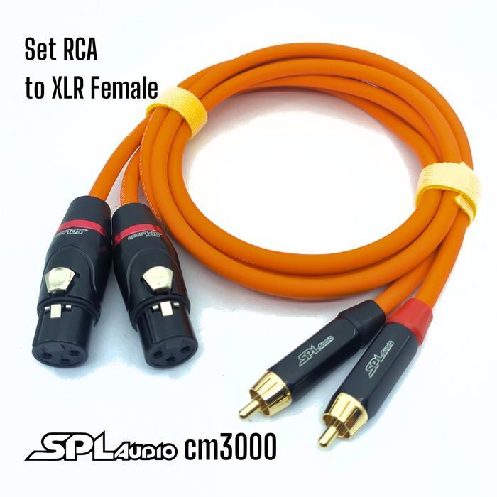 SPLAudio cm3000 Kabel Set Mixer Ke Power XLR Female TO RCA SPL Audio Warna Orange Panjang 0.5-15 Met