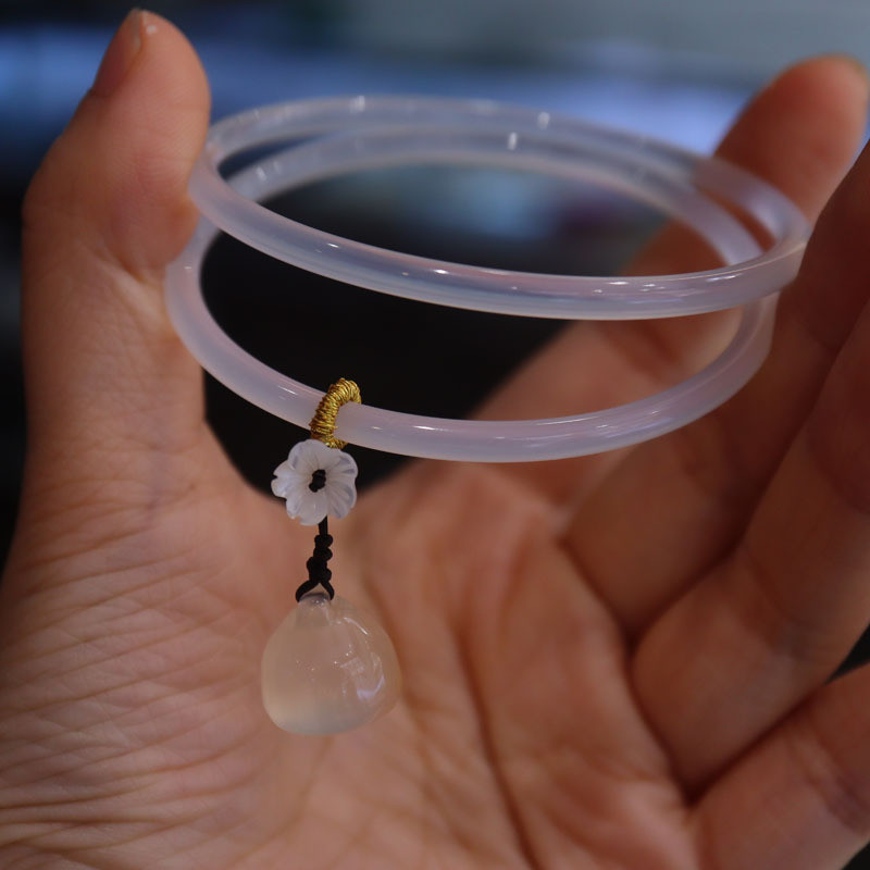 Gelang batu akik kapur alami, gelang jingle, gelang batu akik tipis