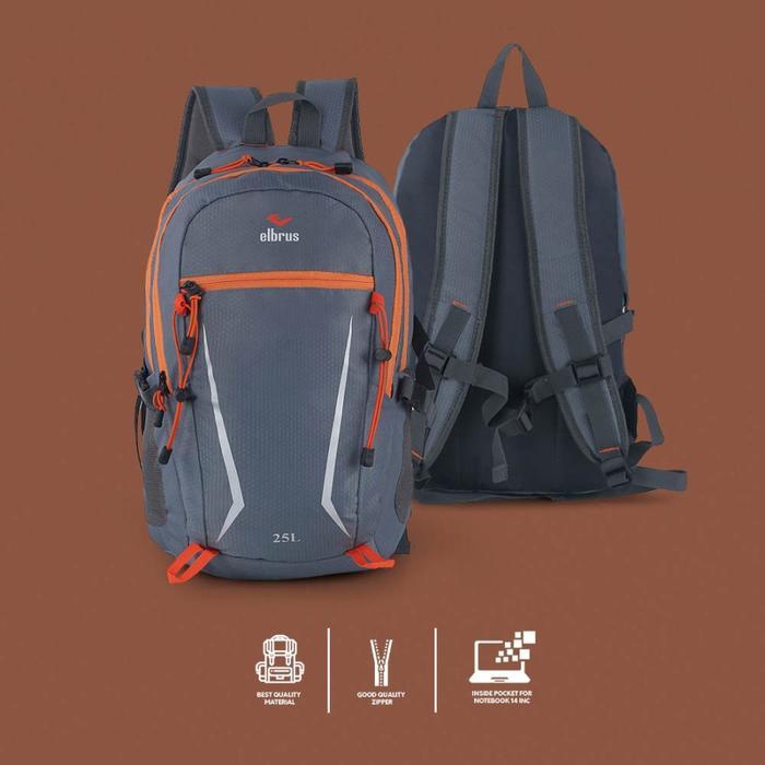 PROMO  Backpack Pria 25 Liter Original Distro Saingan Eiger Tas Ransel Cowo Terbaru 2022 Brand Elbru