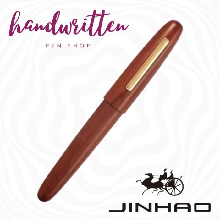 JINHAO Typ 9056 Solid Wood Cartridge & Converter Fountain Pen / Pena JINHAO 9056 - Rosewood GT, No. 