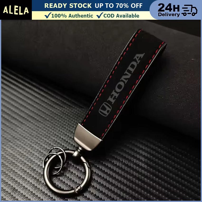 Leather Key Chain Gantungan Kunci Mobil Kulit Mewah Dengan Logo Honda