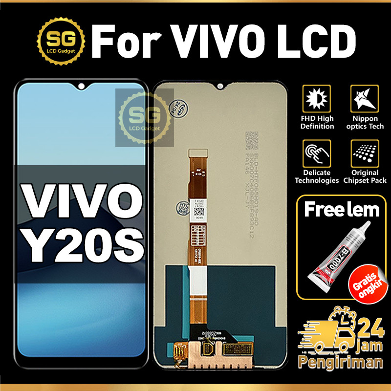 SG LCD VIVO Y20S Fullset HP Touchscreen VIVO Y20S Free Lem Glass Touch Screen Digitizer COD