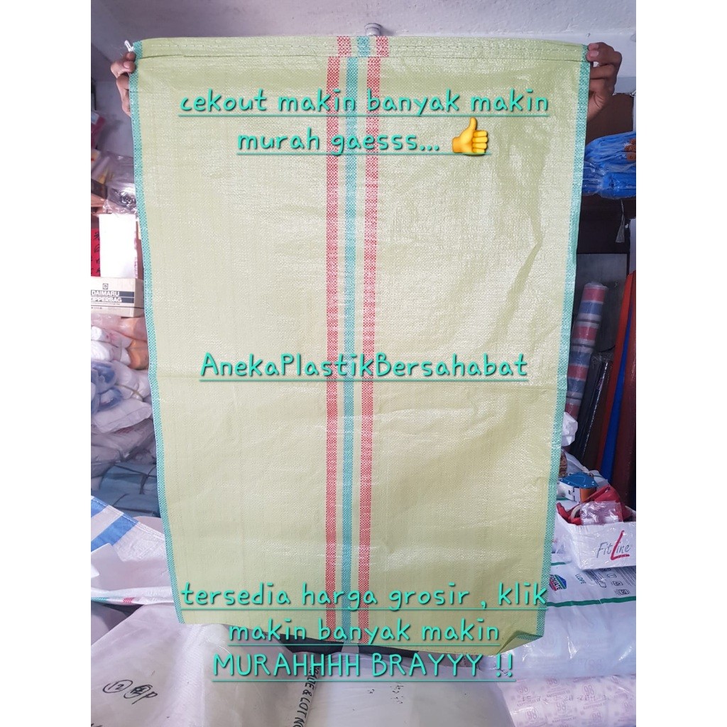 Goni plastik BARU 75x115 , goni besar , karung goni , karung plastik , goni monza , karung monza gon