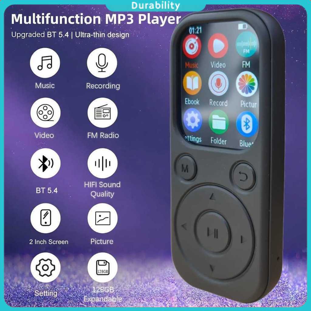 Yoidesu MP3 Digital Audio Player HiFi Bluetooth MP4 2 Inch 210mAh - SD-09