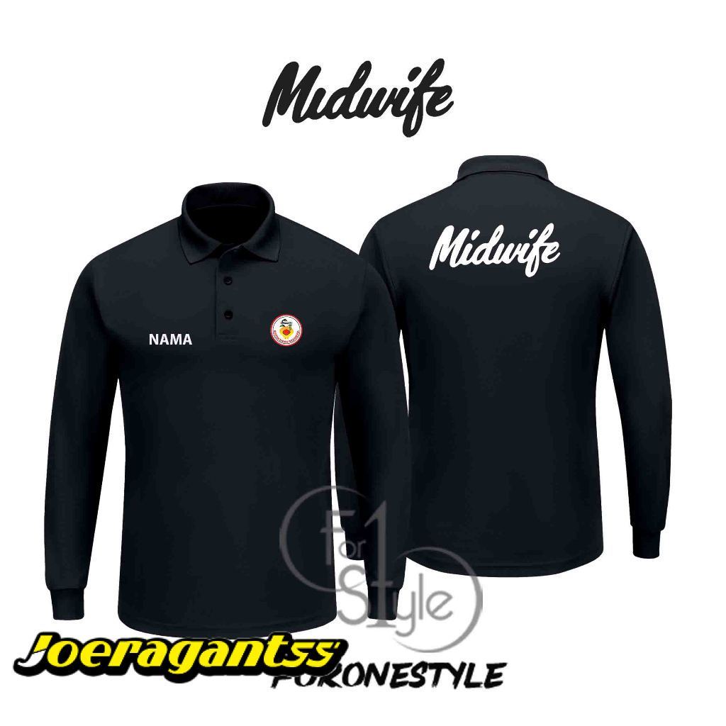 POLOSHIRT BIDAN MIDWIFE - POLO BERKERAH BIDAN MIDWIFE - KAOS BERKERAH BIDAN MIDWIFE