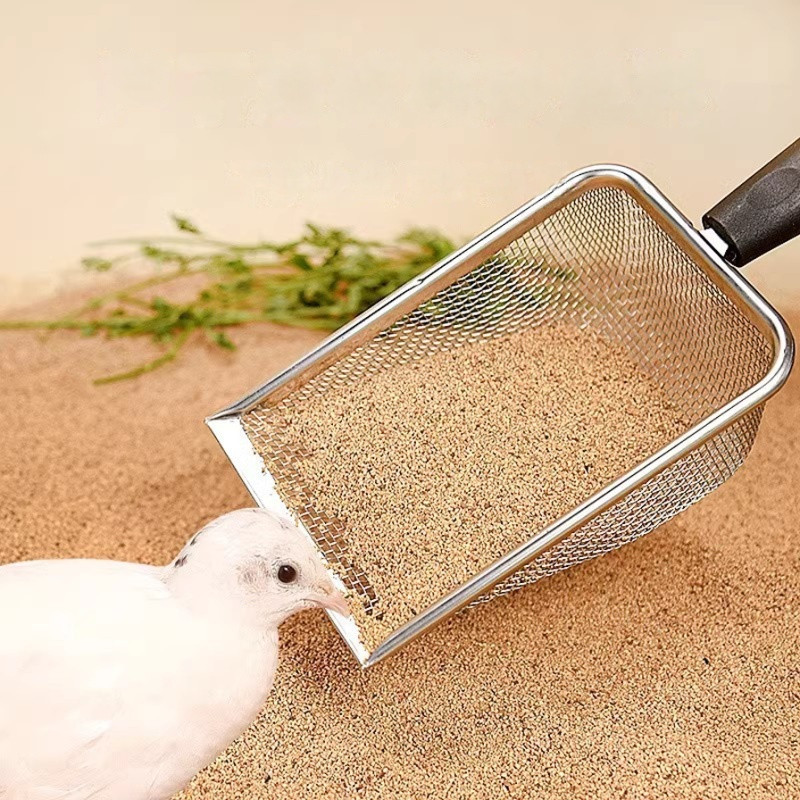 Saringan Sekop Stainless / Saringan Pasir Kucing Praktis / Serokan Pasir Baja Anti Karat