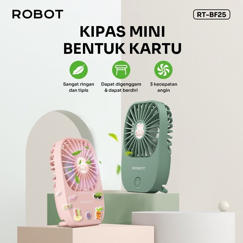KIPAS ANGIN MINI PORTABLE ROBOT RTBF25