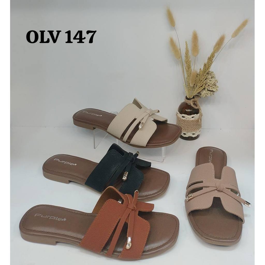 Purple OLV 147 Sandal Selop Teplek Wanita  36-40