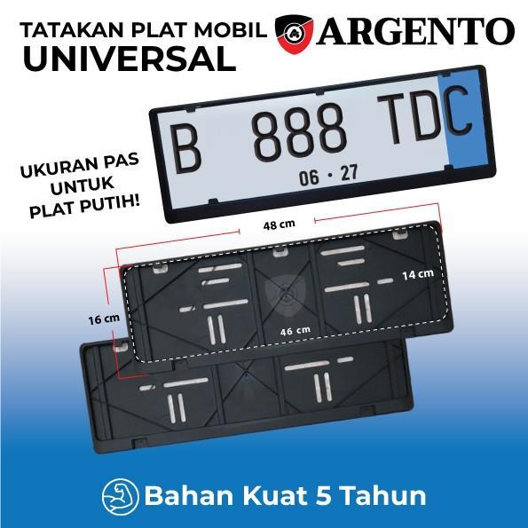 ARGENTO Tatakan Dudukan Plat Nomor Mobil OEM Honda Jazz HRV CRV Turbo WRV Odyssey Accord Prestige Ma