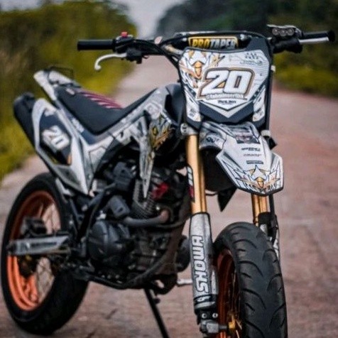 terbaru decal keren honda crf 150 bahan max decal silver