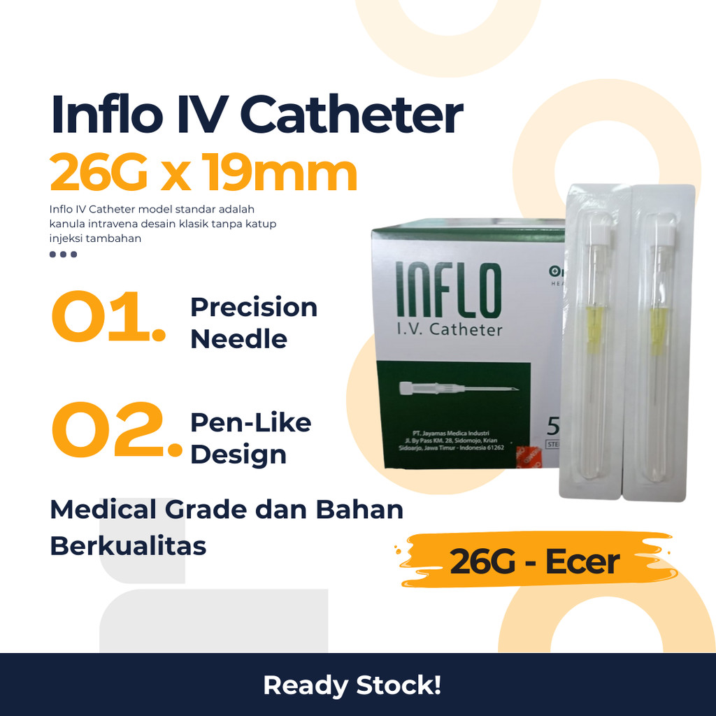 INFLO IV CATHETER 26G x 19MM ECER