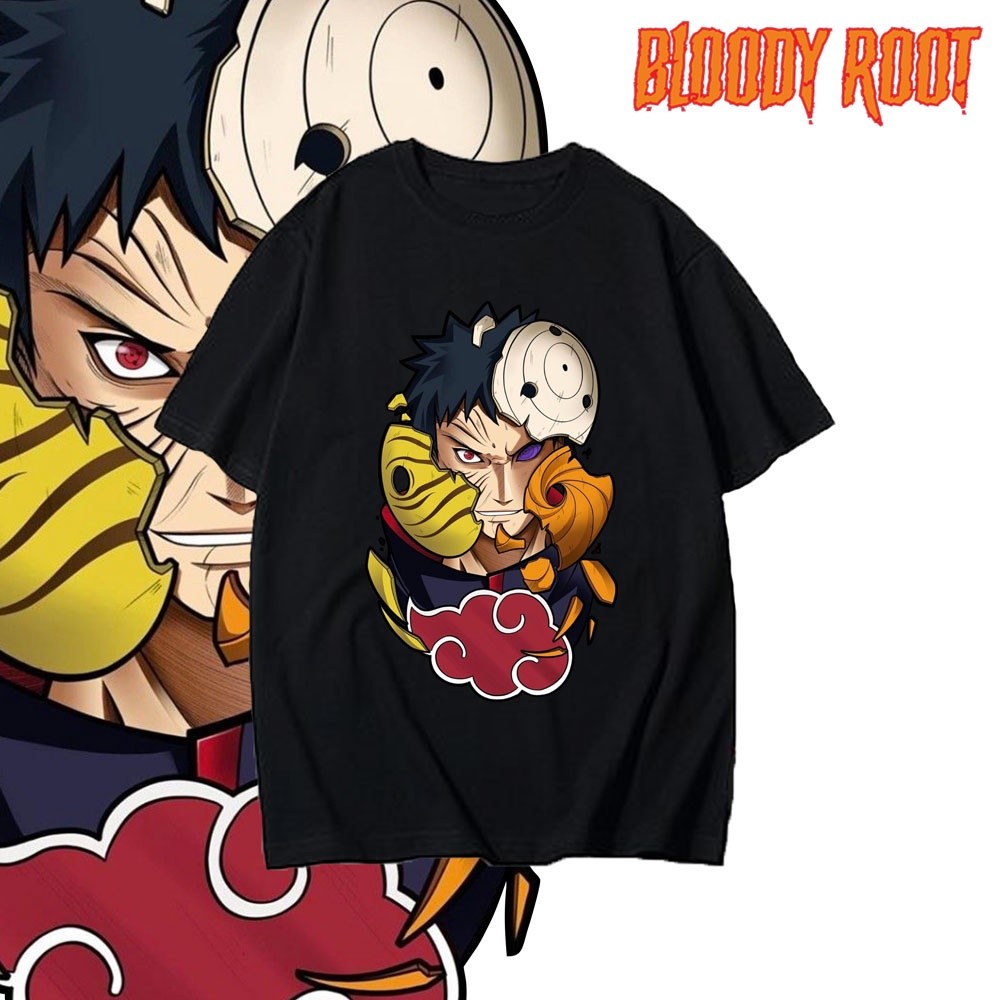 Kaos Uciha Obito / T-shirt Naruto Obito Tobi / Anime Naruto / Akatsuki