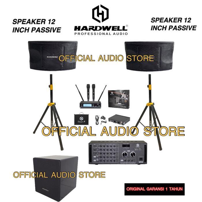 Paket Karaoke / Paket Sound System Hardwell Speaker 12 Inch (SILVER 5)