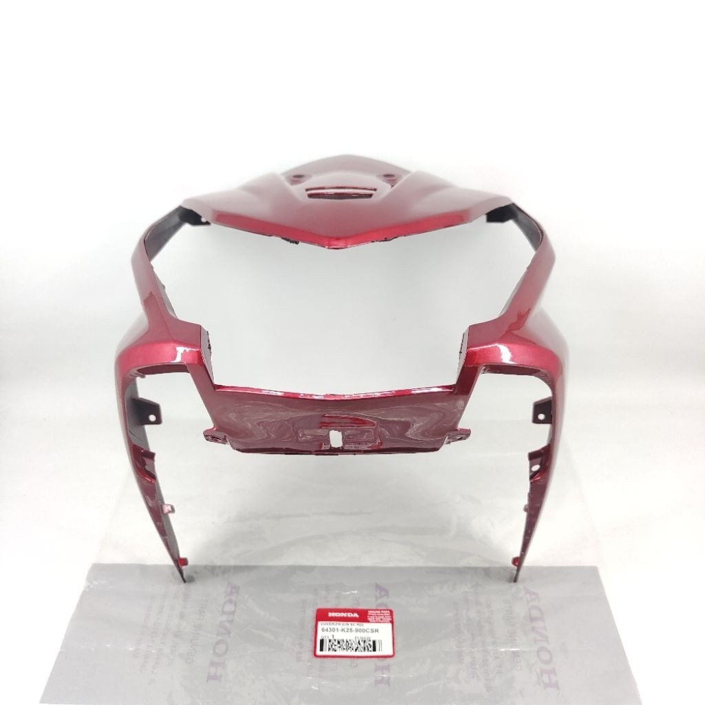 COD Cover Front Panel Tameng Lampu Depan Honda Beat FI - Beat FI CBS ( 2012 - 2014 ) Merah Maroon Or