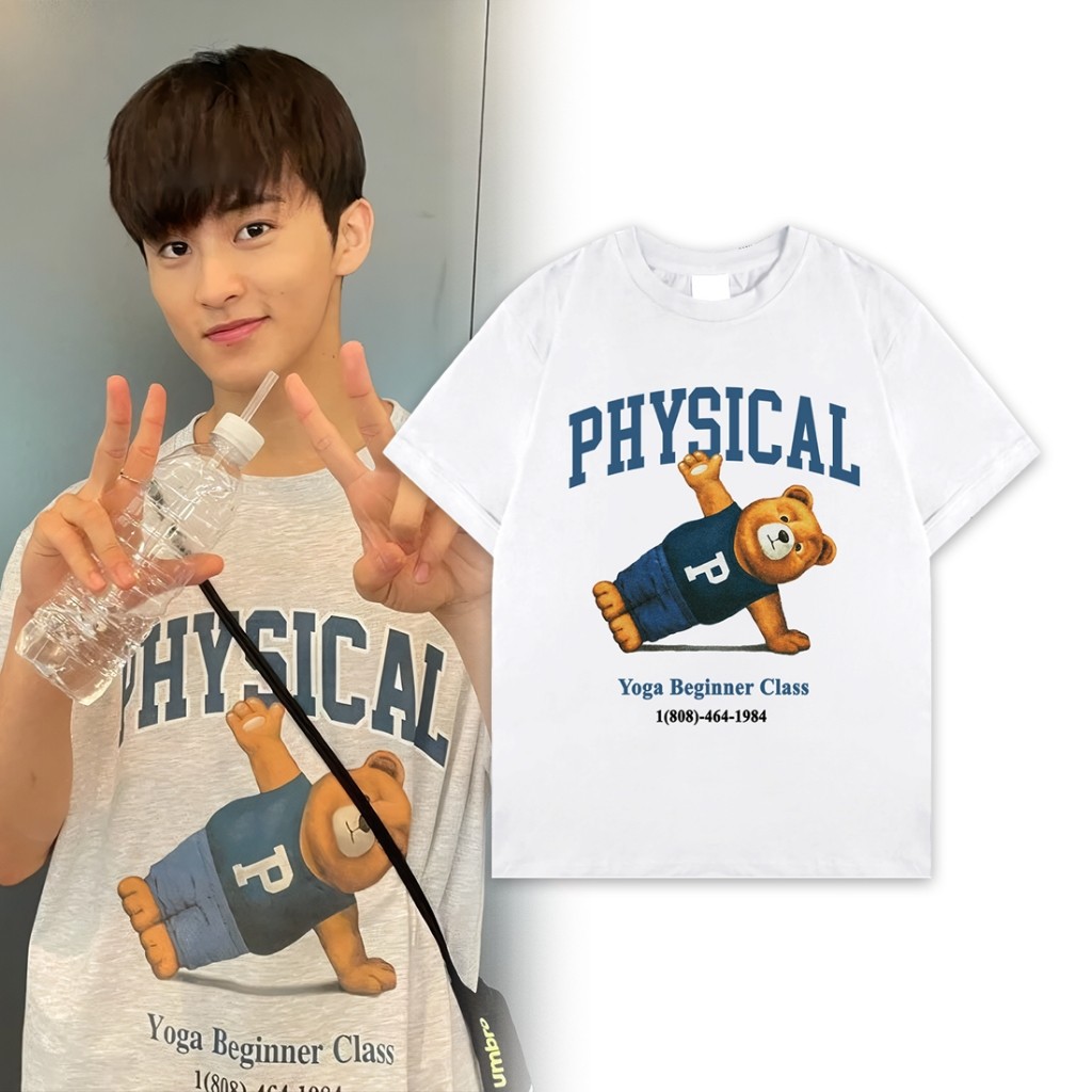 Kaos KPOP NCT Mark Lee Physical Bear - baju t shirt Korean style | idol tee merchandise merch tour e