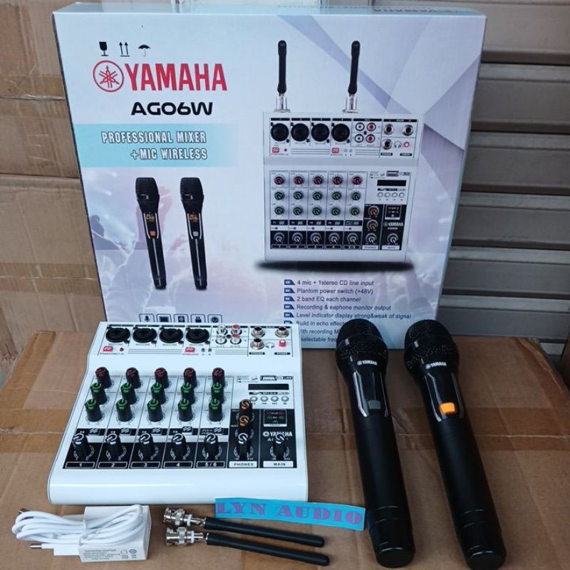 Mixer Yamaha AG06W /AG 06W /AG06 W Plus 2Bh Mic Wireless USB Blutooth