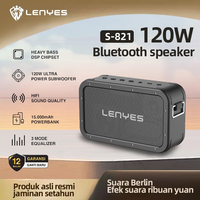 LENYES S821/S822 80W/120W ROYAL BASS Speaker Wireless Bluetooth 5.0 DSP Super Power Subwoofer TWS