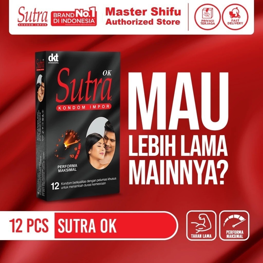 Kondom Sutra OK Hitam 12s - Main Jadi Tahan Lama, Performa Maksimal dengan PRIVASI 100% AMAN