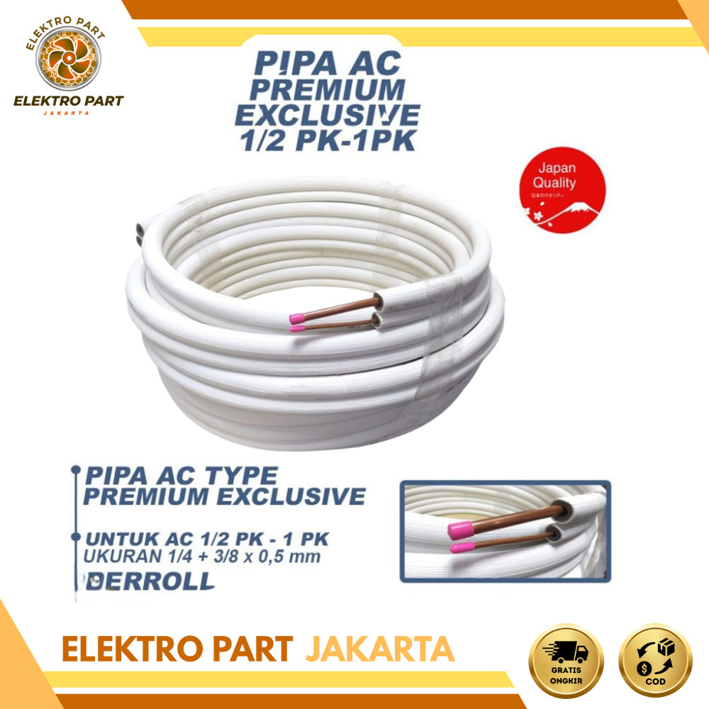 PIPA AC MEREK DENPOO PREMIUM EXCLUSIVE  1/2 - 1 PK. KETEBALAN 0,5 s.d 0,6