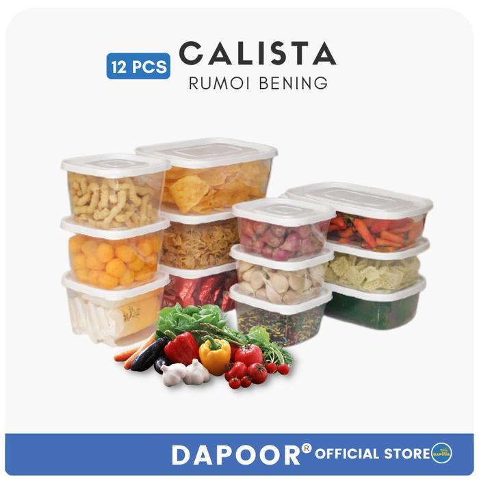 [COD] TOPLES PLASTIK SET CALISTA RUMOI BENING [12-PCS] TOPLES KULKAS - Putih