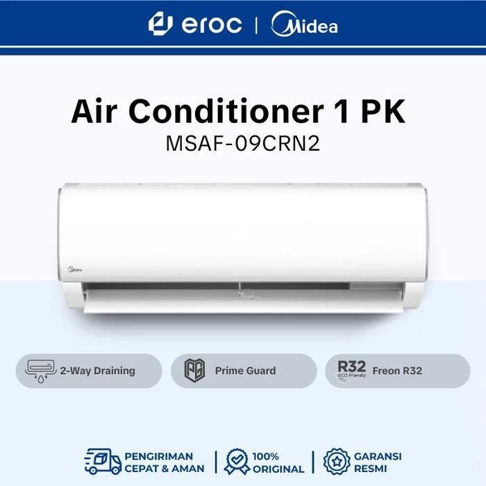 MIDEA AC STANDARD 1 PK - MSAF-09CRN2 (UNIT INDOOR & OUTDOOR) - safetyspace