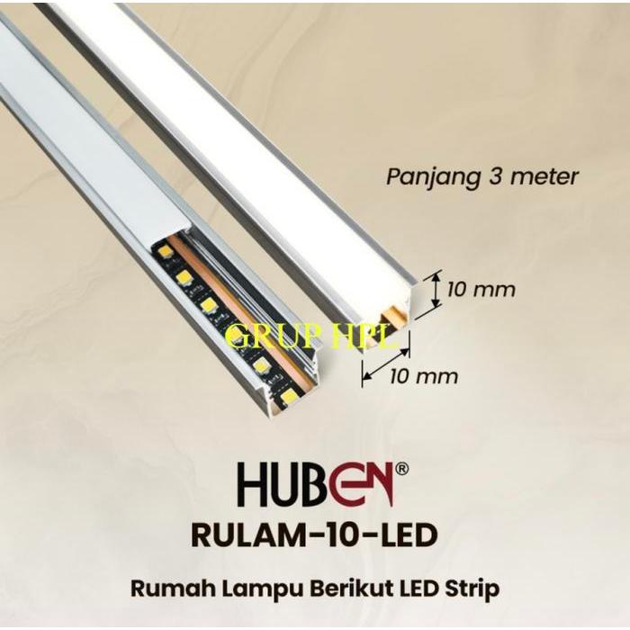RULAM-10-LED - HUBEN / RUMAH LAMPU + LED STRIP 4000K NATURAL