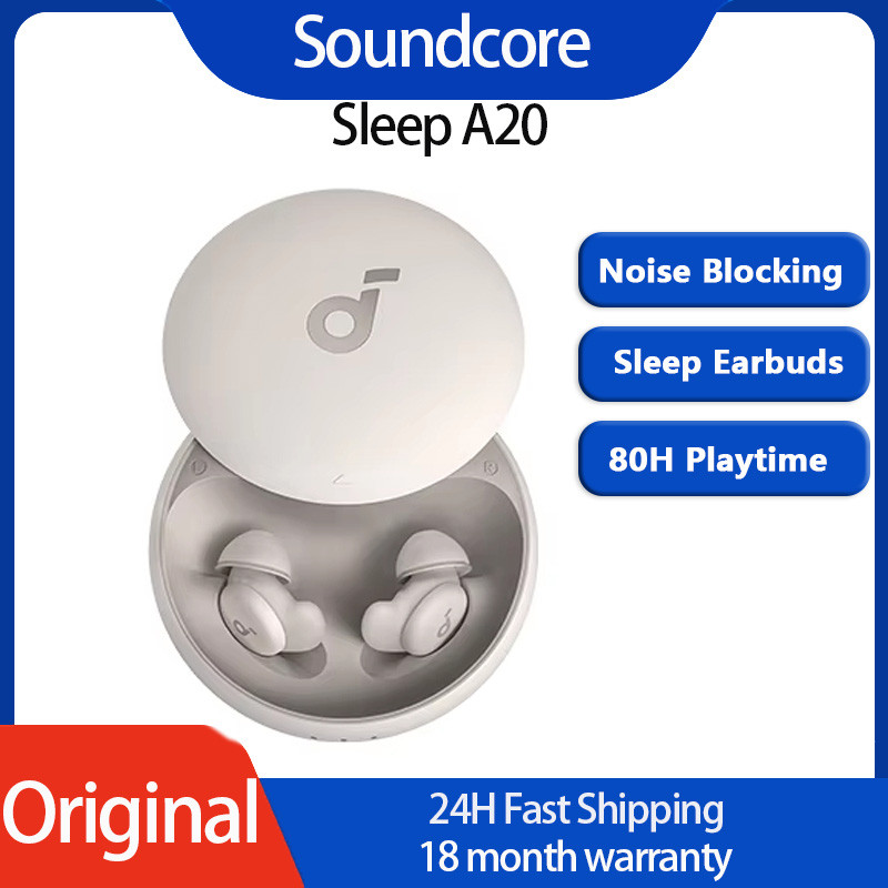 Soundcore by Anker Sleep A20  Sleep Earbuds,Noise Blocking Sleep Headphones,Small Design for Side Sl