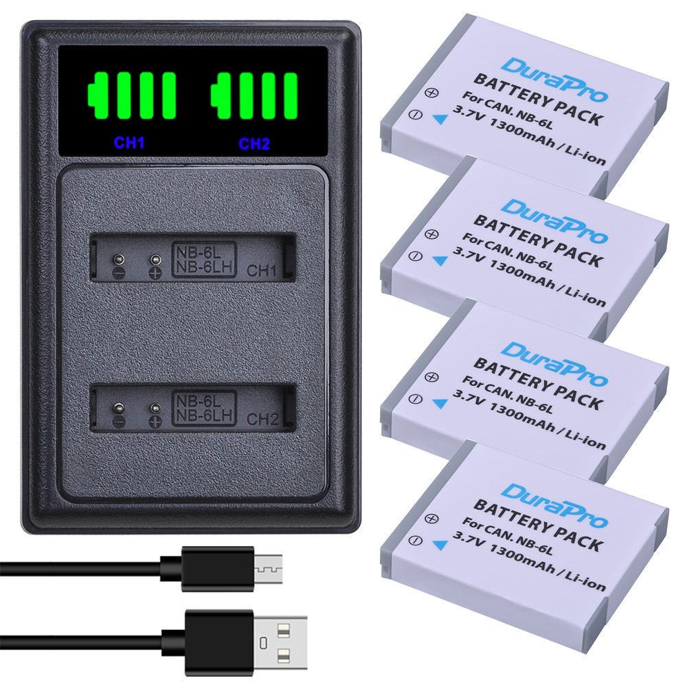 1300mAh NB6L NB 6L 6LH NB6LH Battery NB6L NB6LH Bateria + Charger For Canon PowerShot SX240 SX260 HS