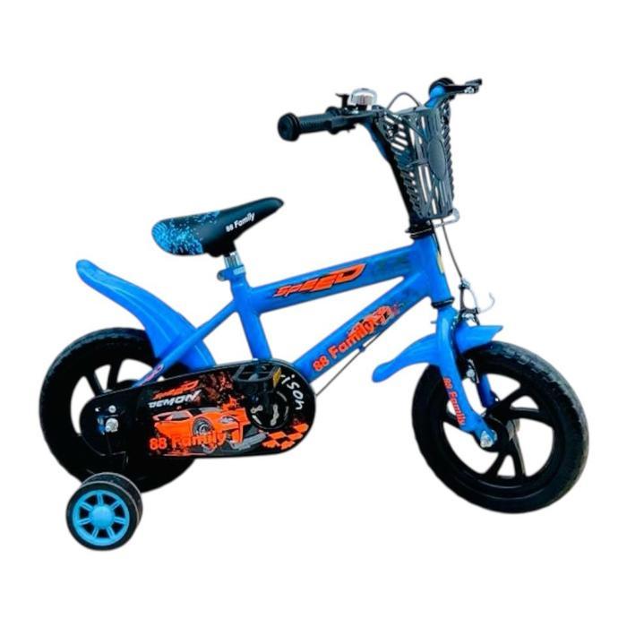 SEPEDA RODA EMPAT ANAK LAKI LAKI BMX MINI 12 16 MAINAN BERKENDARA ANAK  LAKI LAKI MURAH - BIRU MUDA,