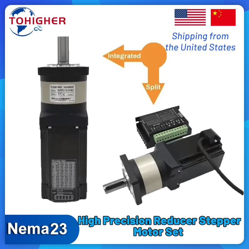 TEHIGHAUTO  Nema23 Motor Reducer Drive Kit DC24-48V Integrated Closed-loop Stepper Motor Drive 3000r