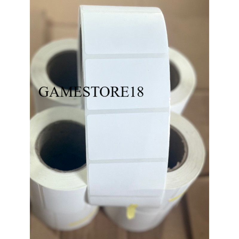 BISA COD - label stiker thermal uk 50 mm x 30 mm , 5 x 3 , 500 pcs per roll ,timbangan thermal