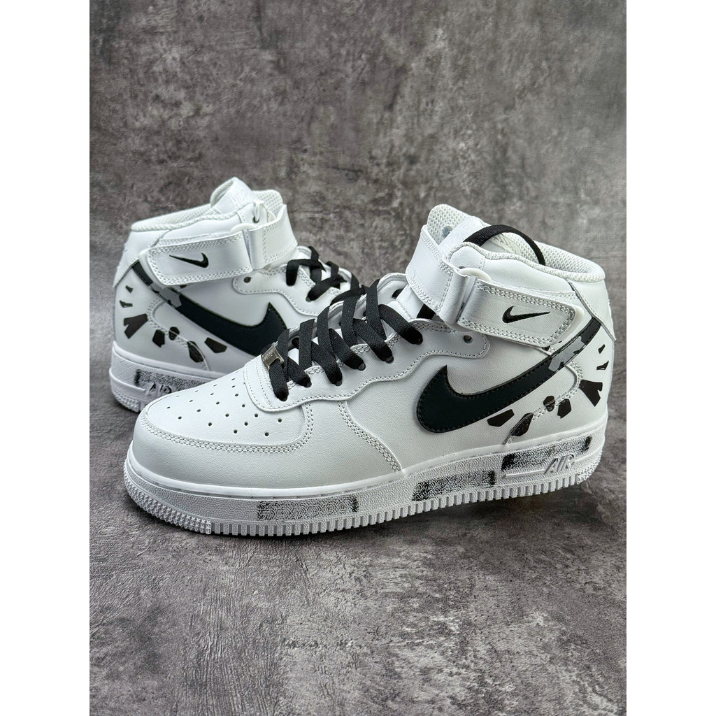 Custom Sneakers AF1 Air Force 1 Mid Deconstructed Classic Retro Stylish & Comfortable Versatile Casu