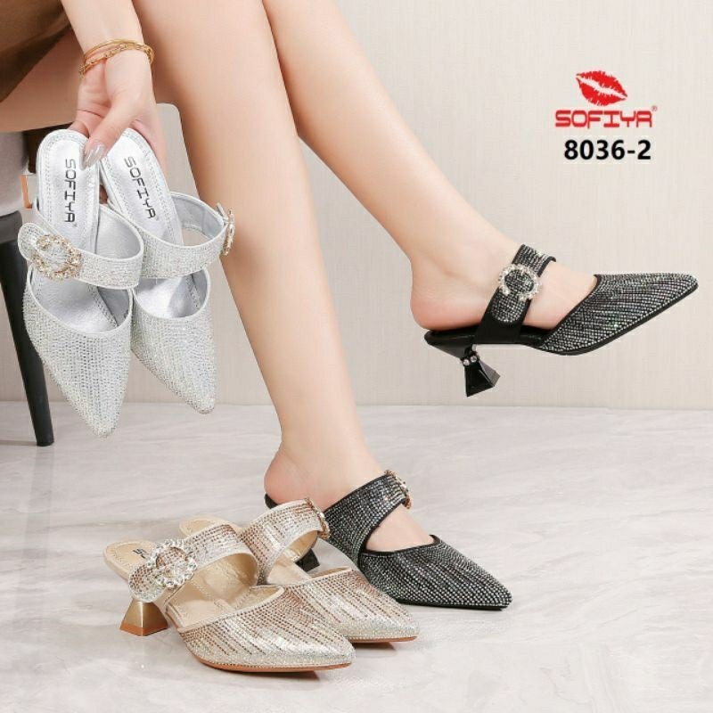 SOFIYA ORI 8036 2 SANDAL WANITA IMPORT HAK TINGGI / SLIP ON / SANDAL PESTA / BUSTONG