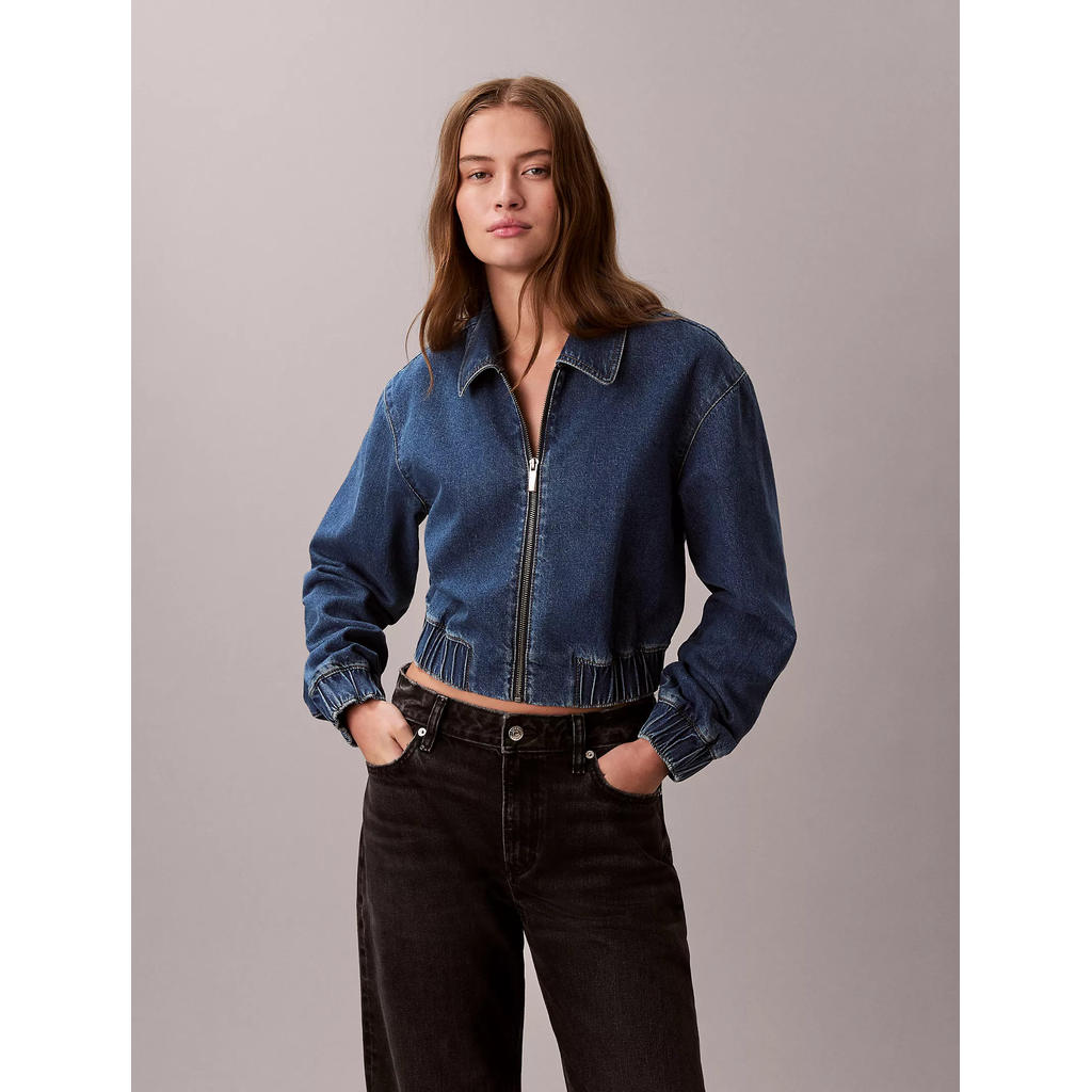 Calvin Klein - DENIM BOMBER JKT AQUA NAVY