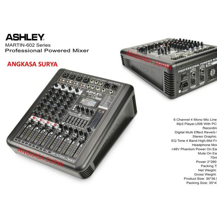 Power Mixer ASHLEY MARTIN 602 ORIGINAL / Mixer Power 6 Channel Ashley Martin602