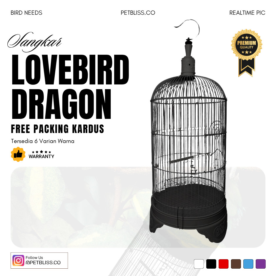 Sangkar Dragon Lovebird Burung Original Impor