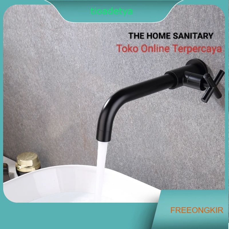 Spout kran wastafel Black Kran Wastafel Dinding