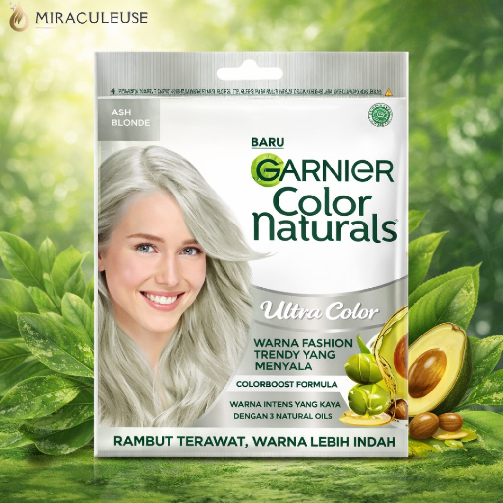 Garnier Color Naturals Ultra Pastels Ash Blonde Pewarna Rambut Pirang Abu Lembut & Tahan Lama