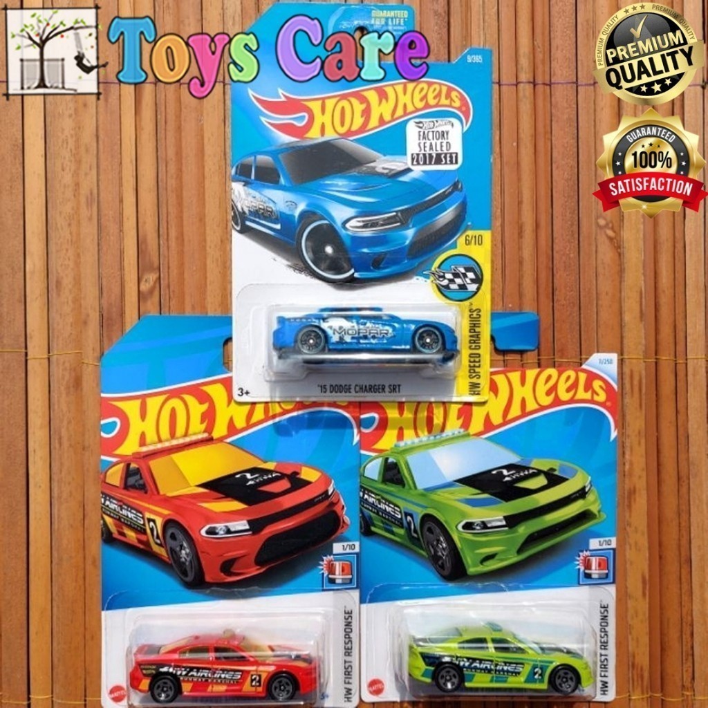 HOTWHEELS 15 DODGE CHARGER SRT MERAH HIJAU - FACTORY SEALED MOPAR SERIES