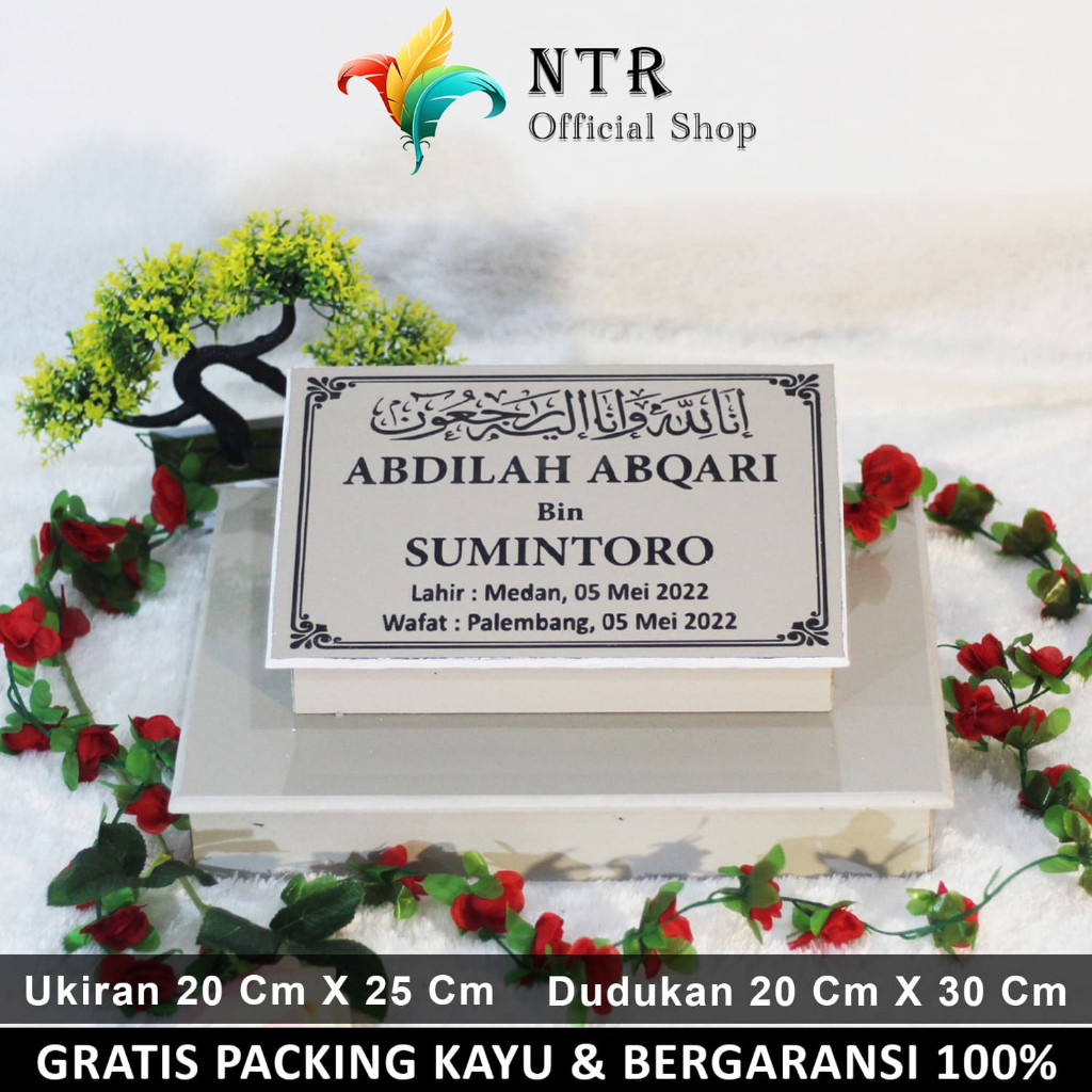 Batu Nisan Dudukan Maesan Makam Nissan Kijing Full Set Hitam Putih Lengkap Ukiran Granit Marmer Kera